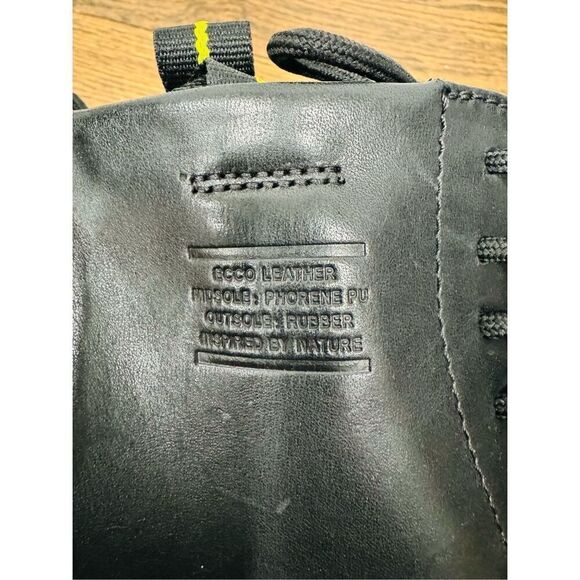 ECCO NWOB Tred Tray Black Leather Combat Boots - Picture 8 of 12